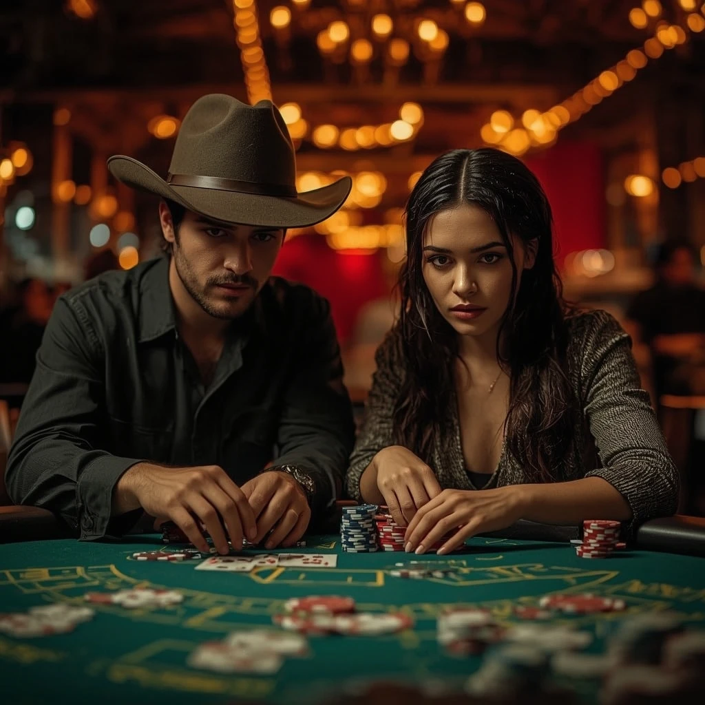 foto de dos jugadores de póker ROCKETPOT CASINO